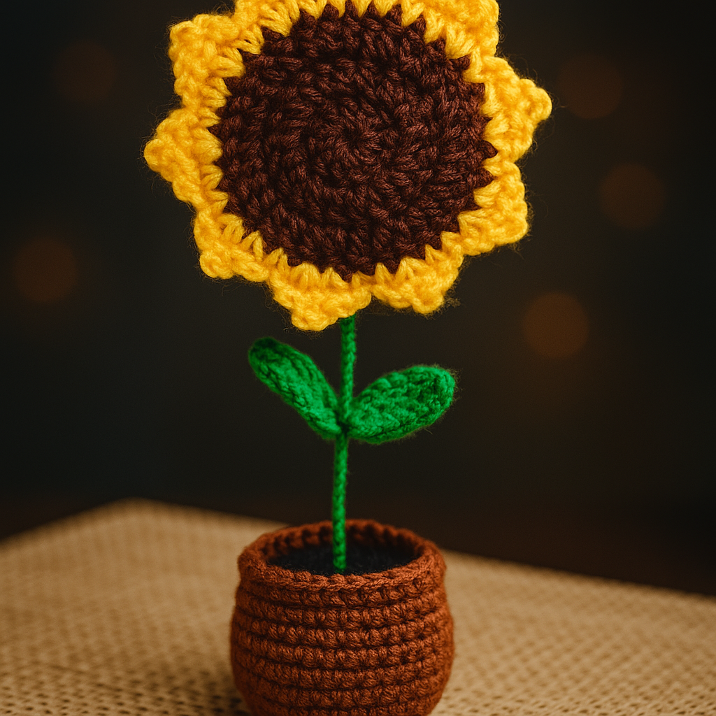 Bring Sunshine Indoors – Handcrafted Charm with a Touch of Yarn
