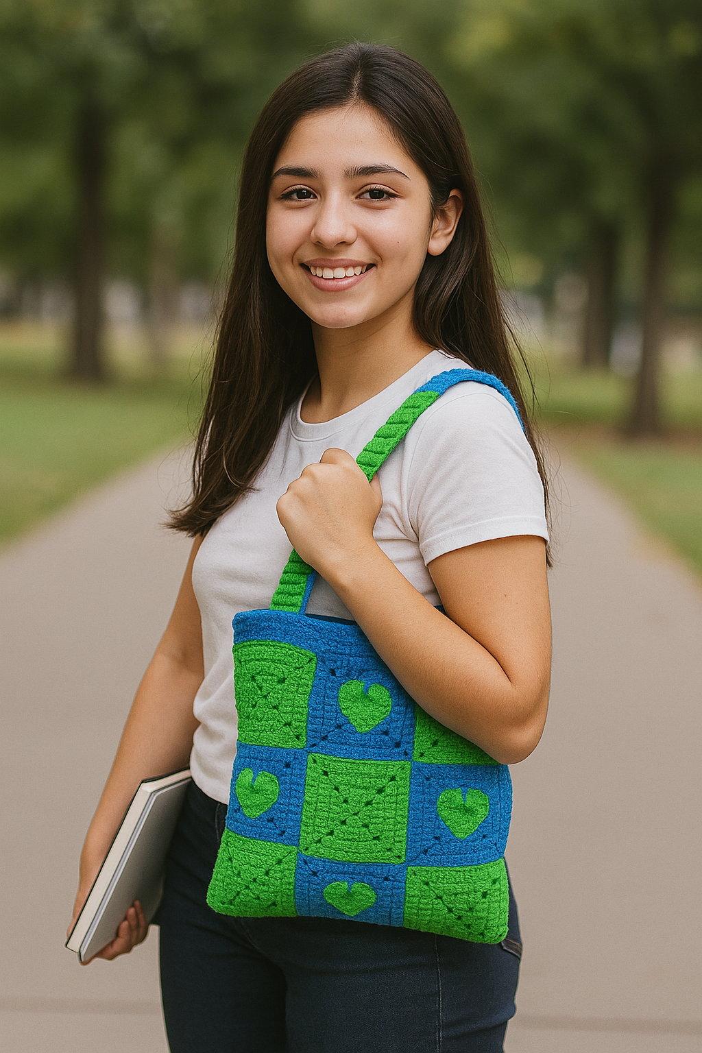 🧶 Stylish Handmade Crochet Shoulder Bags for College & University Girls