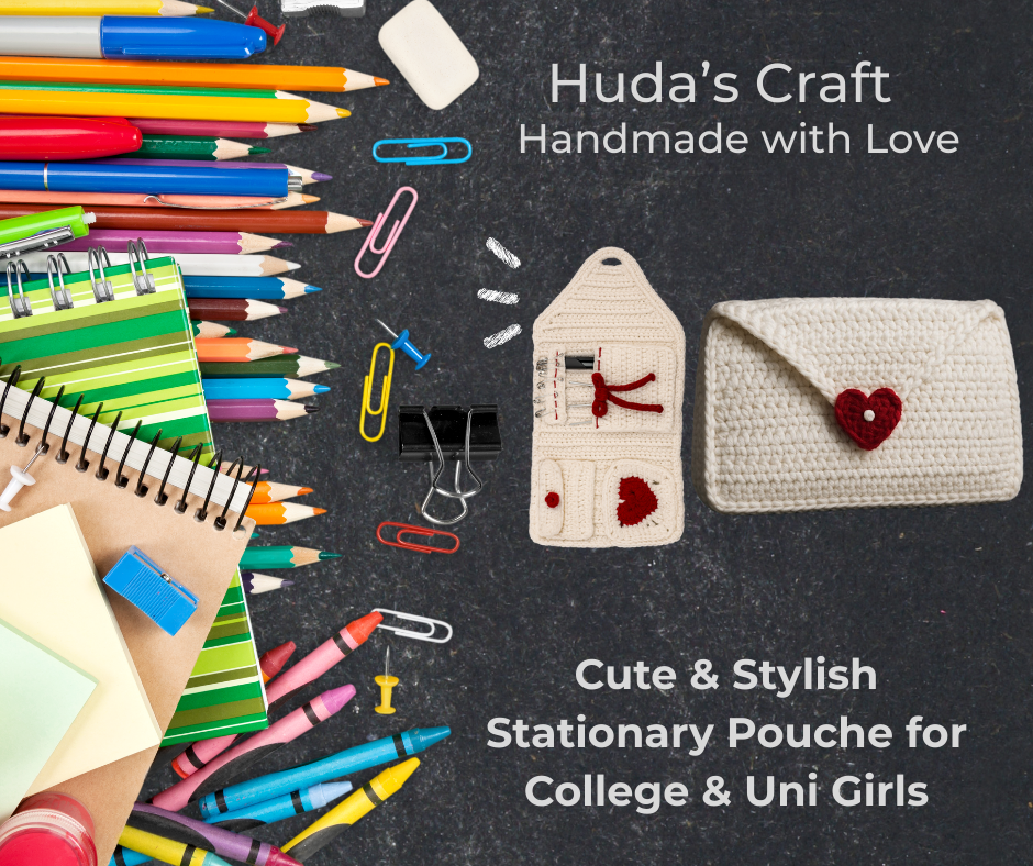🌸✏️ Cute & Stylish Stationary Pouche for College & Uni Girls 🎀📓