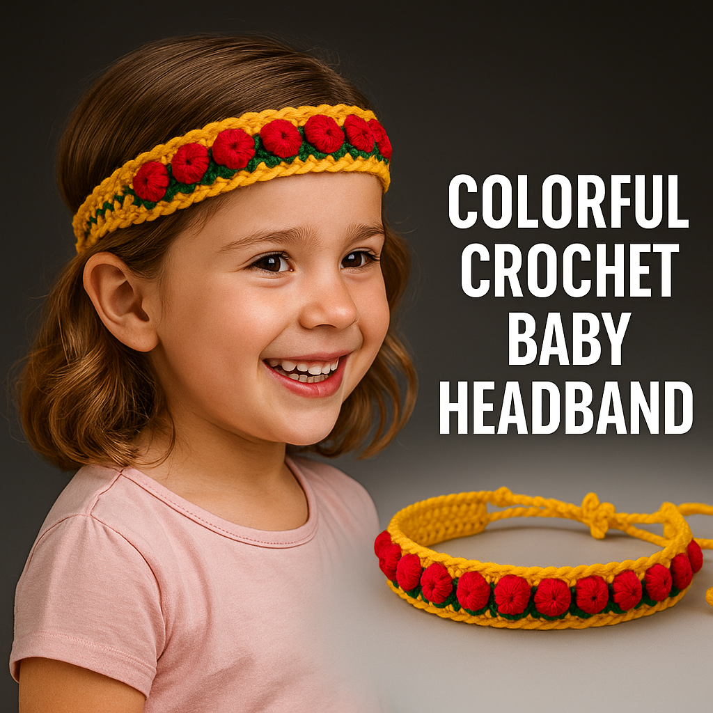 Colorful Crochet Baby Headband – Handmade with Love