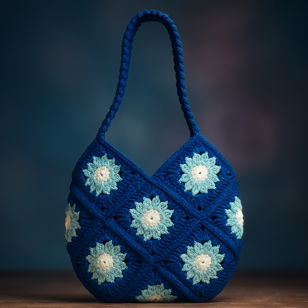 Handcrafted Floral Crochet Shoulder Bag – Elegant & Unique Design