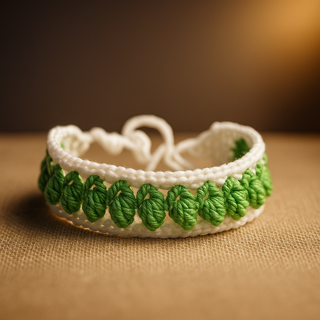 Special 14th August Independence Day Headband 🇵🇰 – Handmade Crochet Accessory for Girls 💚🤍