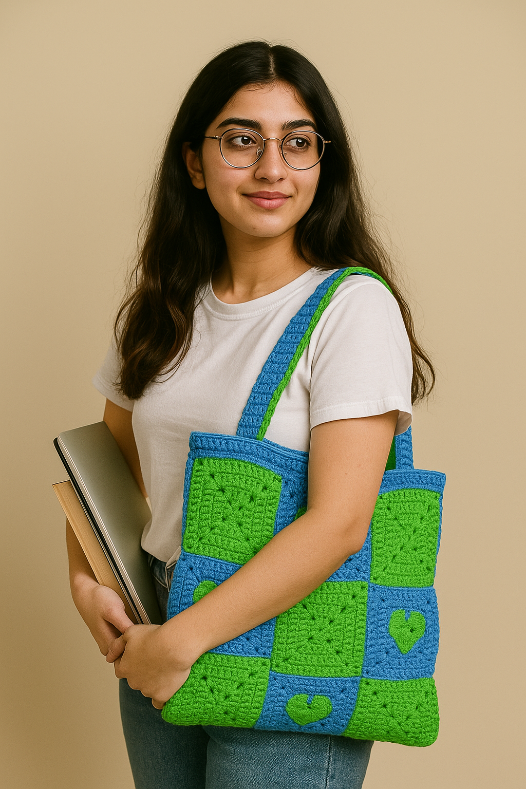 🧶 Stylish Handmade Crochet Shoulder Bags for College & University Girls