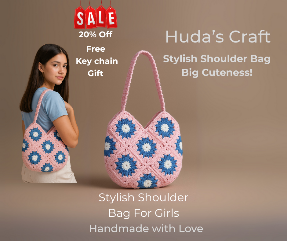 Handmade Crochet Shoulder Bags – Stylish, Soft & Sustainable