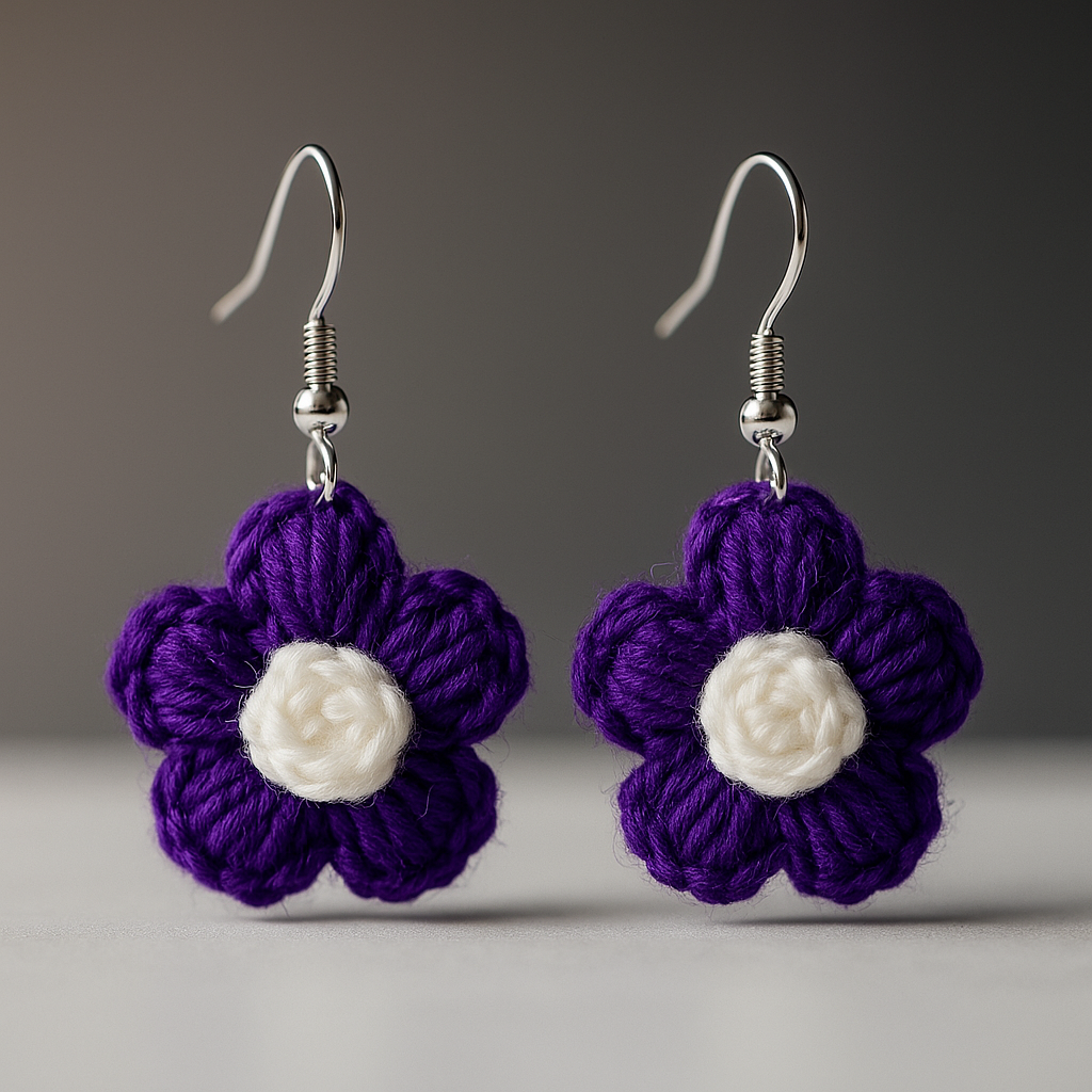Soft. Sweet. Stylish – Handmade Crochet Earrings for Your Little Blossom!