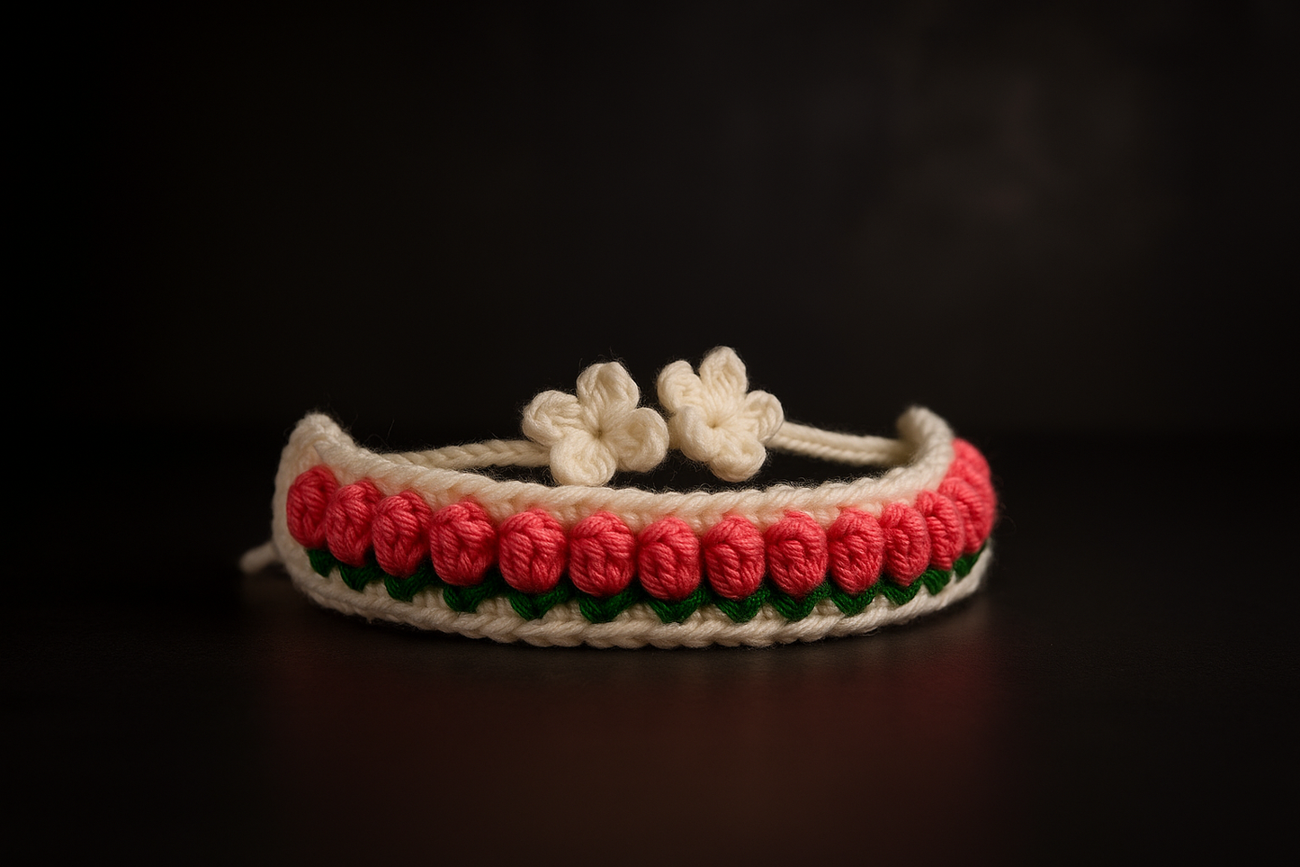 Handmade Crochet Baby Headband – Soft Floral Design for Newborns & Toddlers