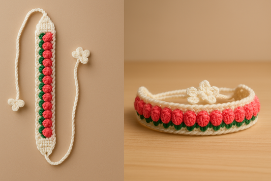 Handmade Crochet Baby Headband – Soft Floral Design for Newborns & Toddlers