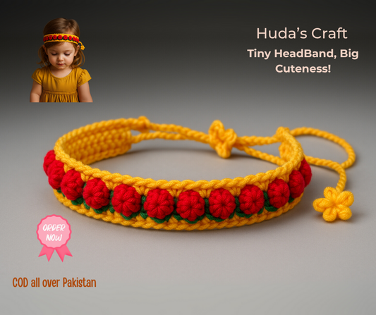 Colorful Crochet Baby Headband – Handmade with Love